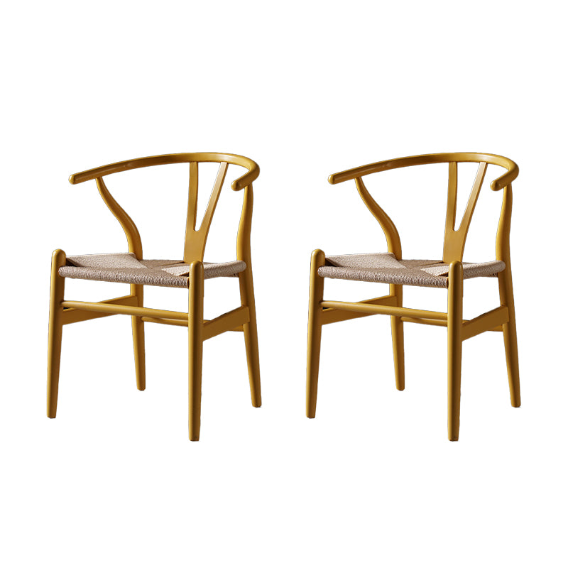 Silla de comedor de madera de estilo escandinavo Silla Wishbone con brazo