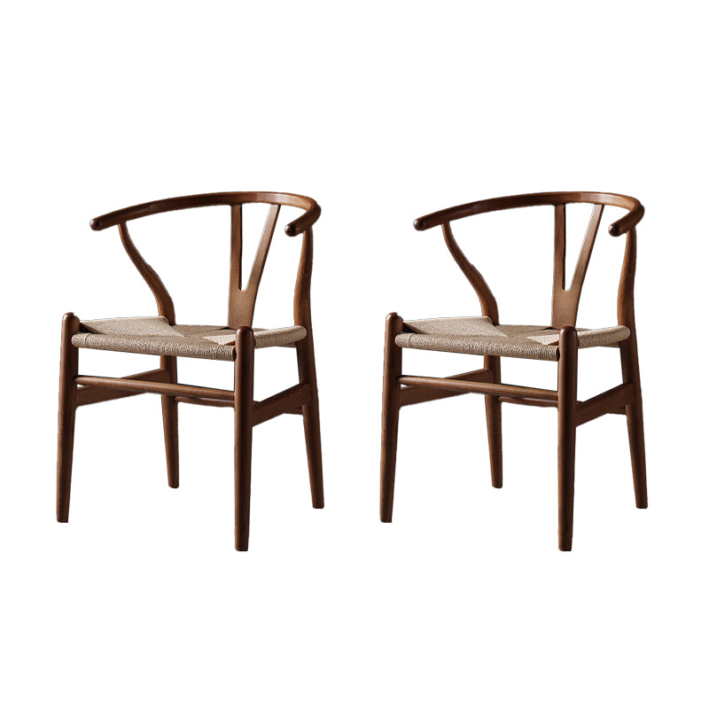 Silla de comedor de madera de estilo escandinavo Silla Wishbone con brazo