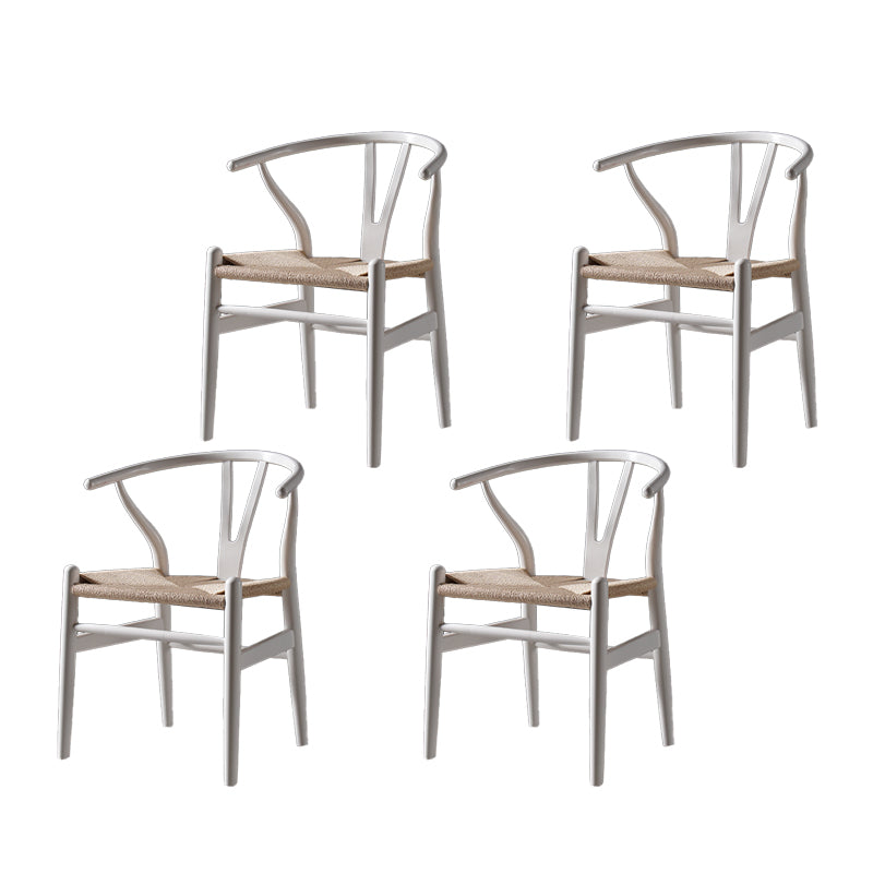 Silla de comedor de madera de estilo escandinavo Silla Wishbone con brazo