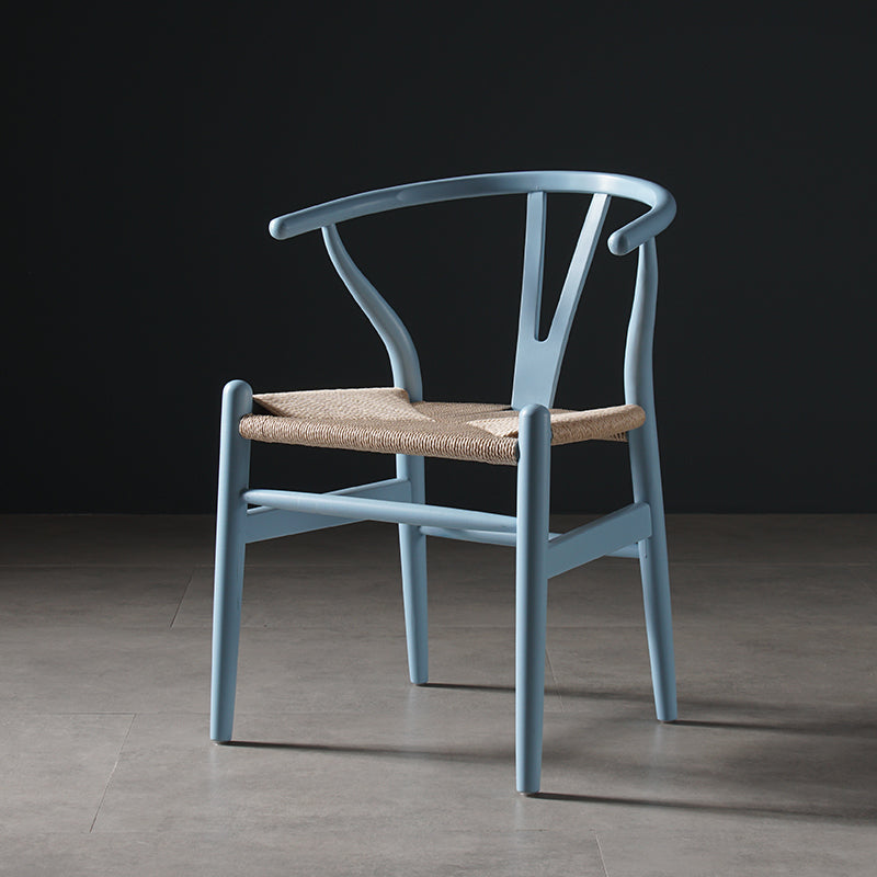 Silla de comedor de madera de estilo escandinavo Silla Wishbone con brazo