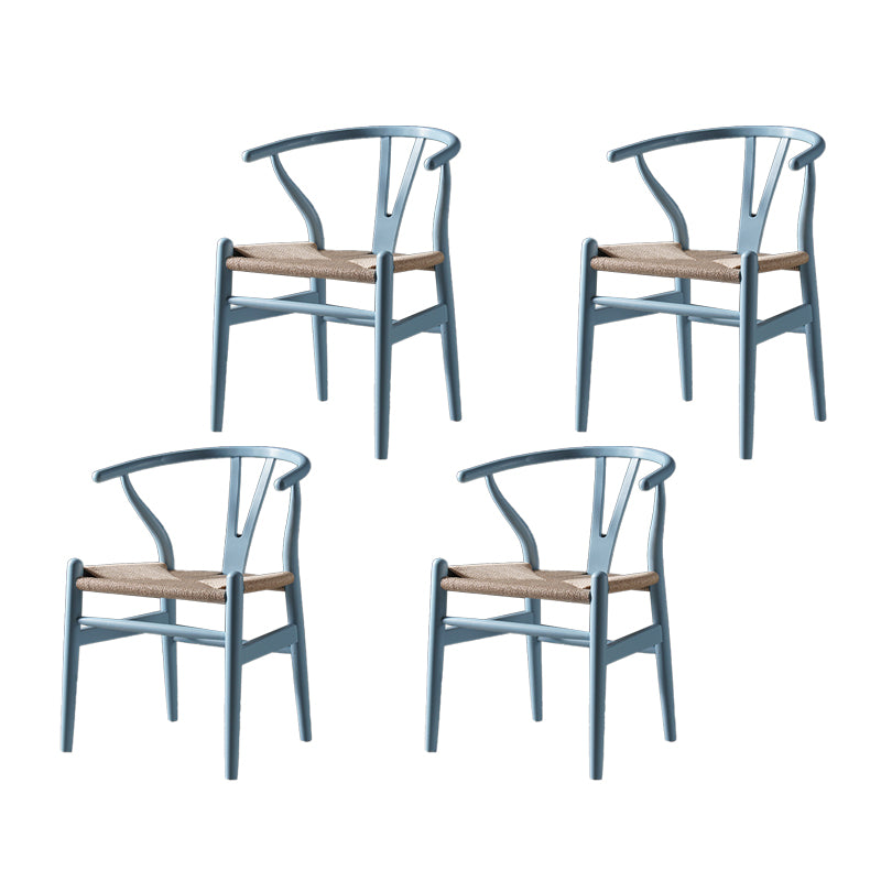 Silla de comedor de madera de estilo escandinavo Silla Wishbone con brazo