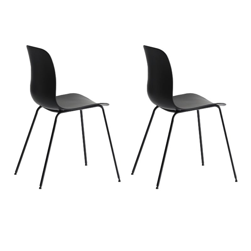 Silla lateral de cafetería industrial, acabado mate, parte trasera sólida, silla de comedor