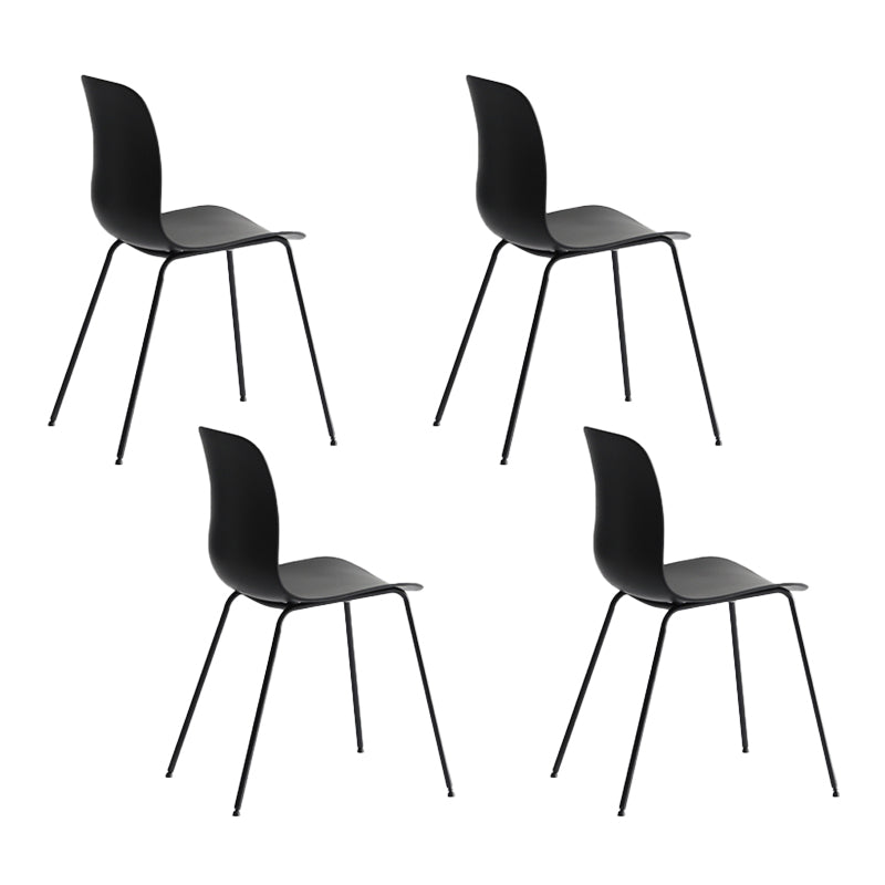 Silla lateral de cafetería industrial, acabado mate, parte trasera sólida, silla de comedor
