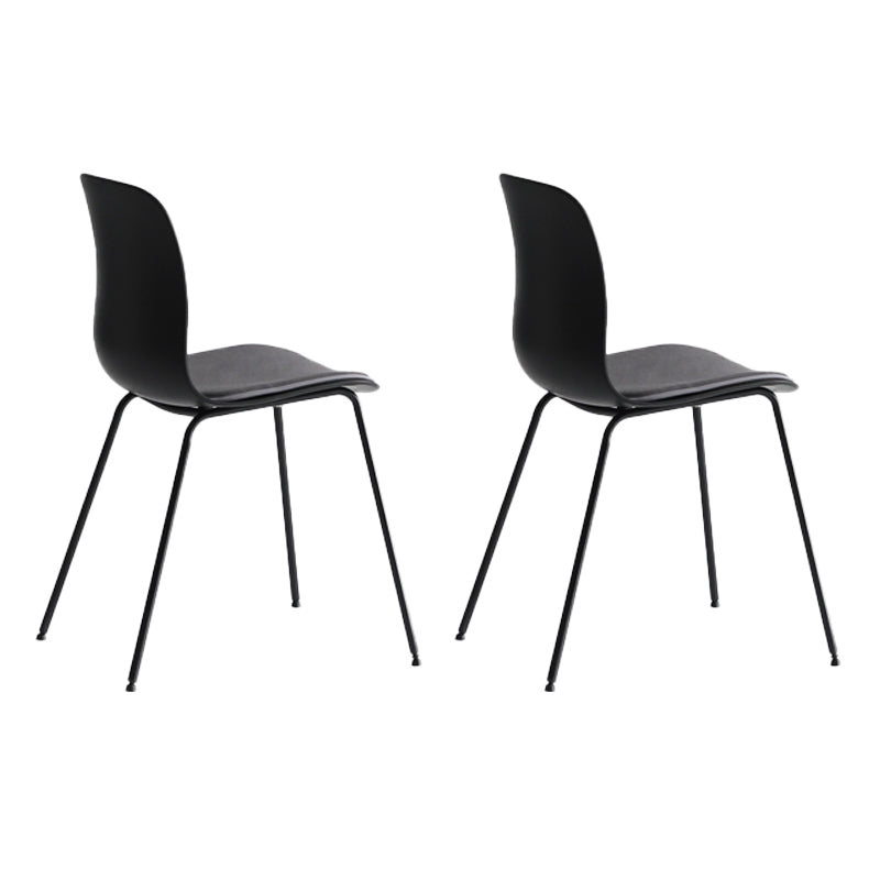 Silla lateral de cafetería industrial, acabado mate, parte trasera sólida, silla de comedor
