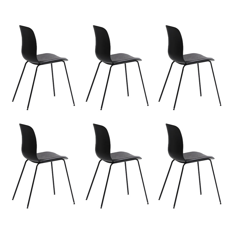 Silla lateral de cafetería industrial, acabado mate, parte trasera sólida, silla de comedor