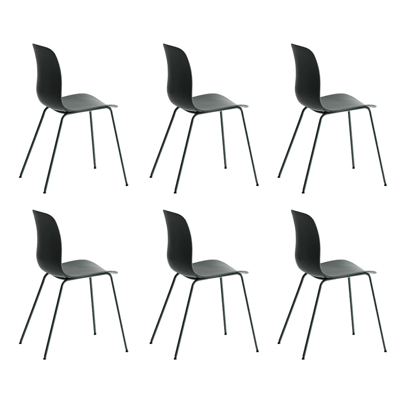 Silla lateral de cafetería industrial, acabado mate, parte trasera sólida, silla de comedor