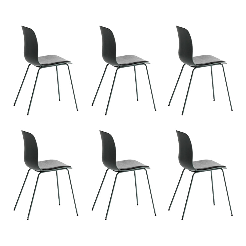 Silla lateral de cafetería industrial, acabado mate, parte trasera sólida, silla de comedor