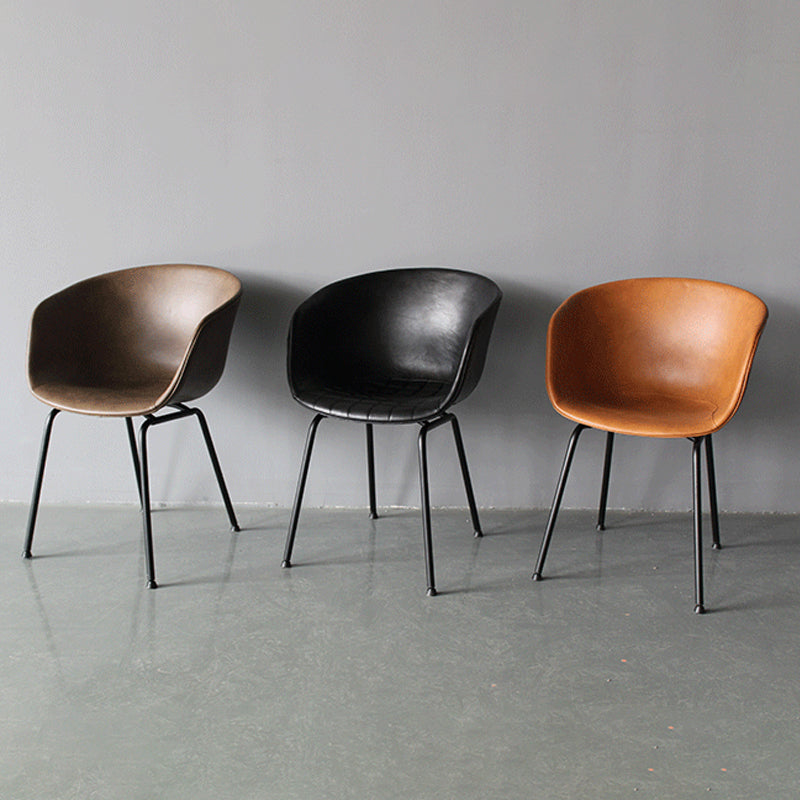 Sillón industrial para sala de reuniones con acabado mate y respaldo sólido (juego de 2)