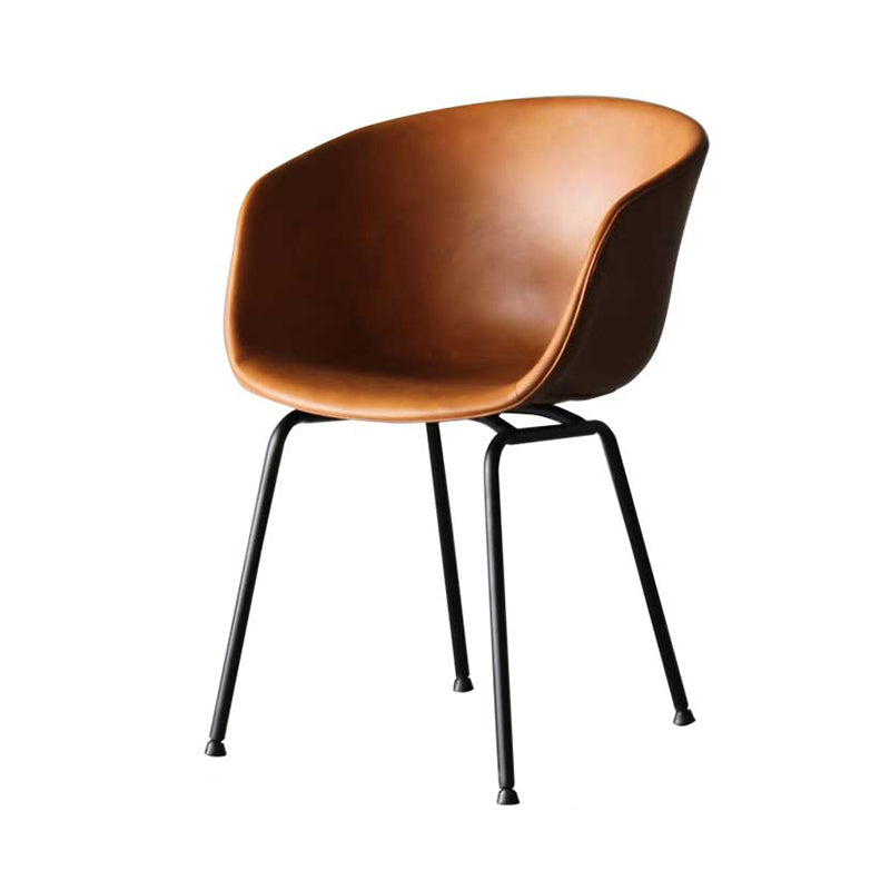 Sillón industrial para sala de reuniones con acabado mate y respaldo sólido (juego de 2)