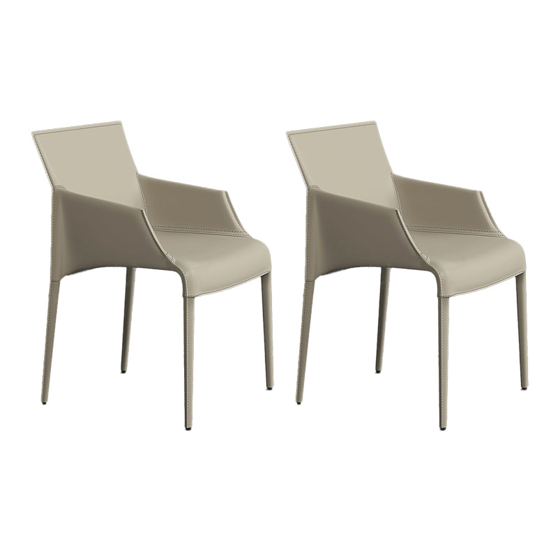 Silla de metal moderna para interiores y exteriores, silla de comedor con respaldo sólido y brazo
