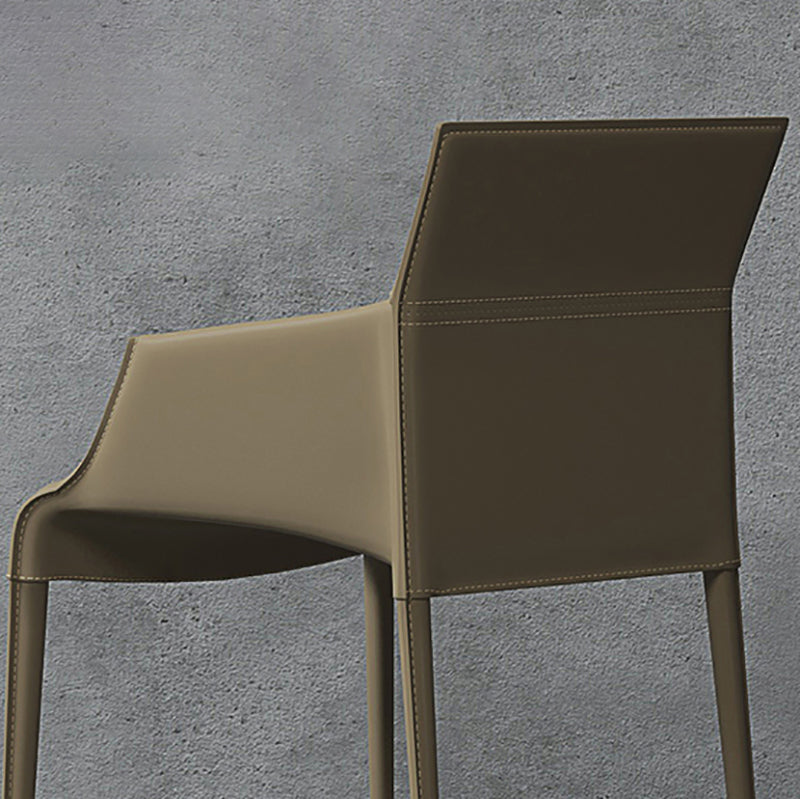 Silla de metal moderna para interiores y exteriores, silla de comedor con respaldo sólido y brazo
