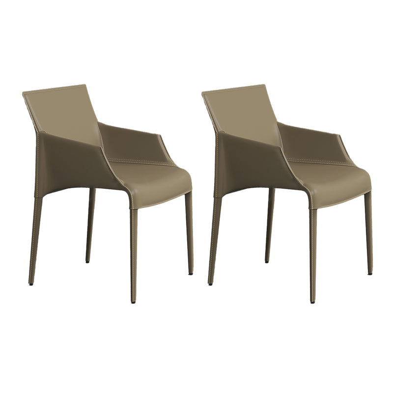 Silla de metal moderna para interiores y exteriores, silla de comedor con respaldo sólido y brazo