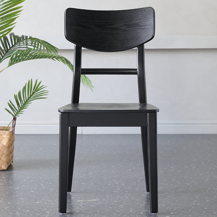 Silla auxiliar de madera para el hogar industrial, silla de comedor con respaldo de escalera (juego de 4)