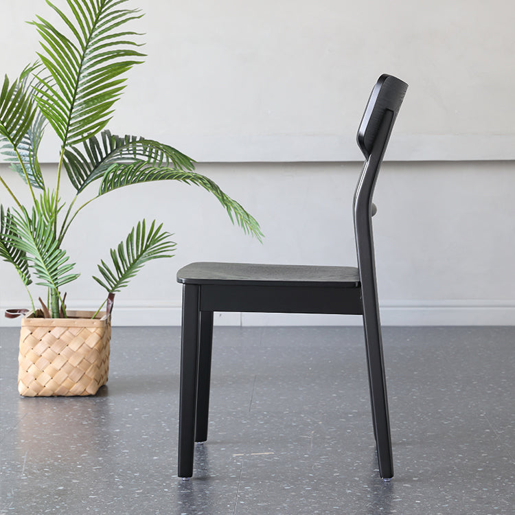 Silla auxiliar de madera para el hogar industrial, silla de comedor con respaldo de escalera (juego de 4)