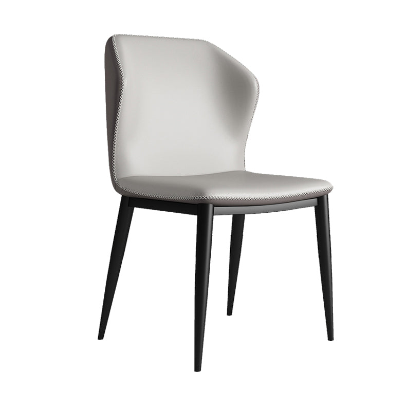 Sillas de comedor de metal industrial, silla lateral sin brazos para uso en restaurantes (juego de 2)