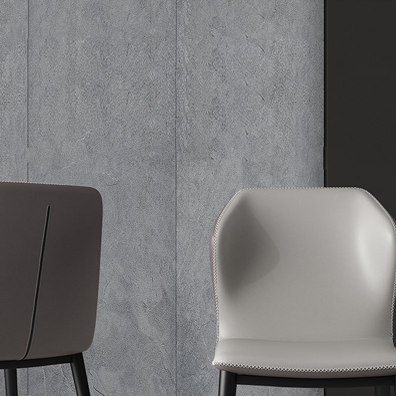 Sillas de comedor de metal industrial, silla lateral sin brazos para uso en restaurantes (juego de 2)