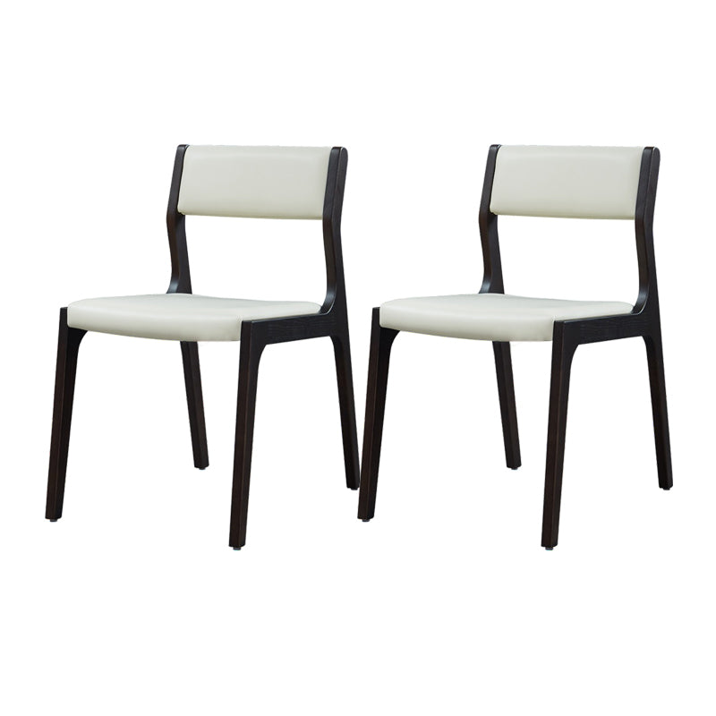 Silla de comedor de madera industrial, silla lateral de comedor con respaldo abierto sin brazos