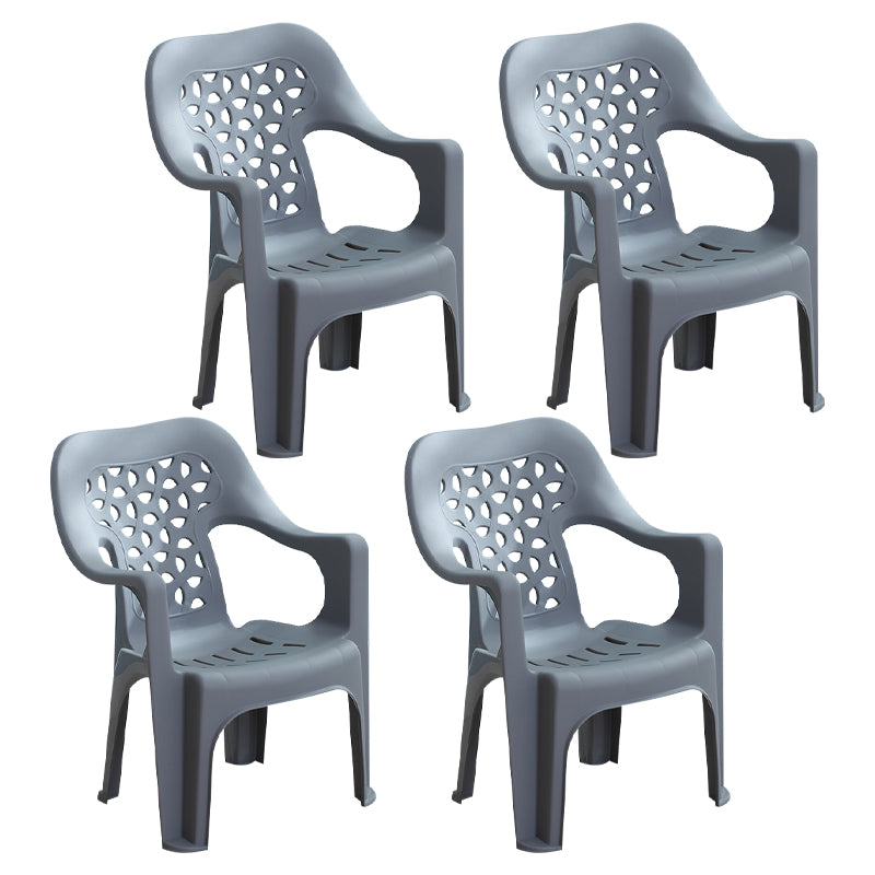 Sillón de comedor interior moderno, sillas de comedor apilables para el hogar de plástico