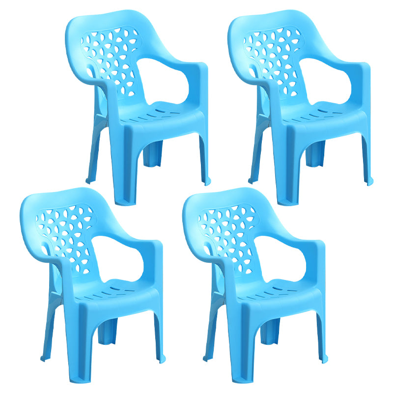 Sillón de comedor interior moderno, sillas de comedor apilables para el hogar de plástico