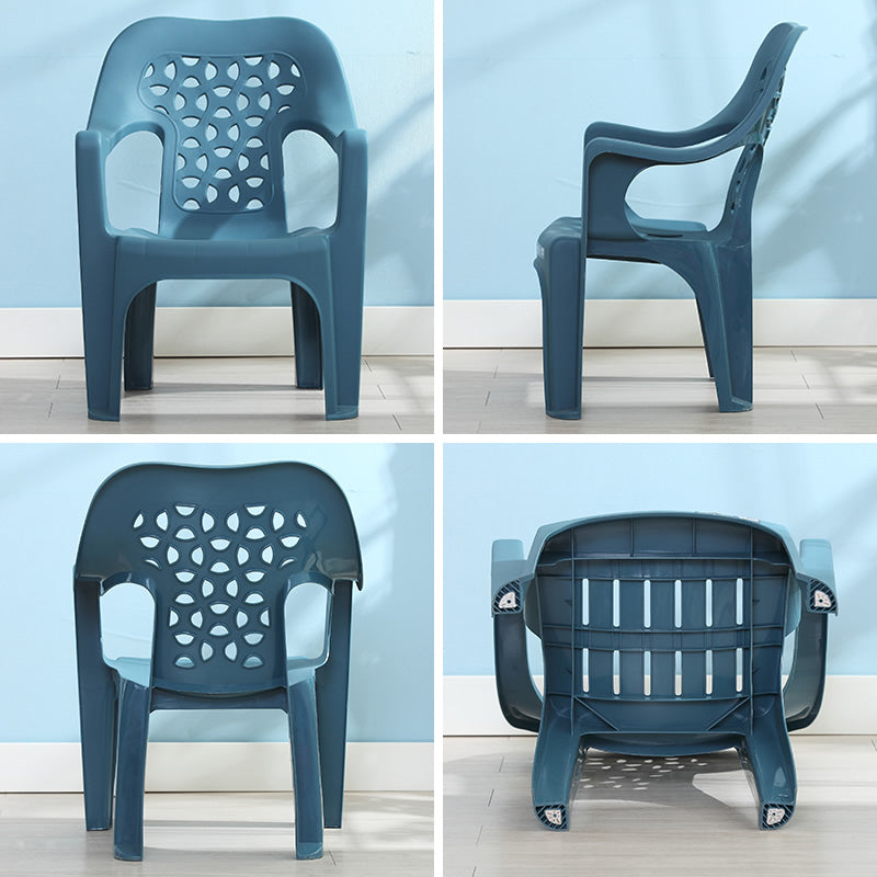 Sillón de comedor interior moderno, sillas de comedor apilables para el hogar de plástico