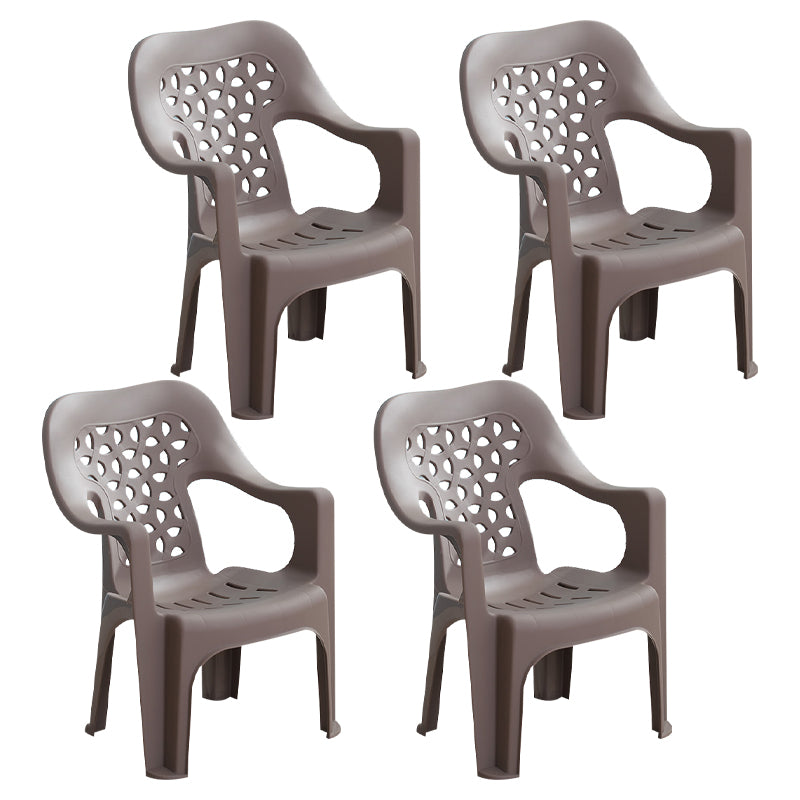 Sillón de comedor interior moderno, sillas de comedor apilables para el hogar de plástico