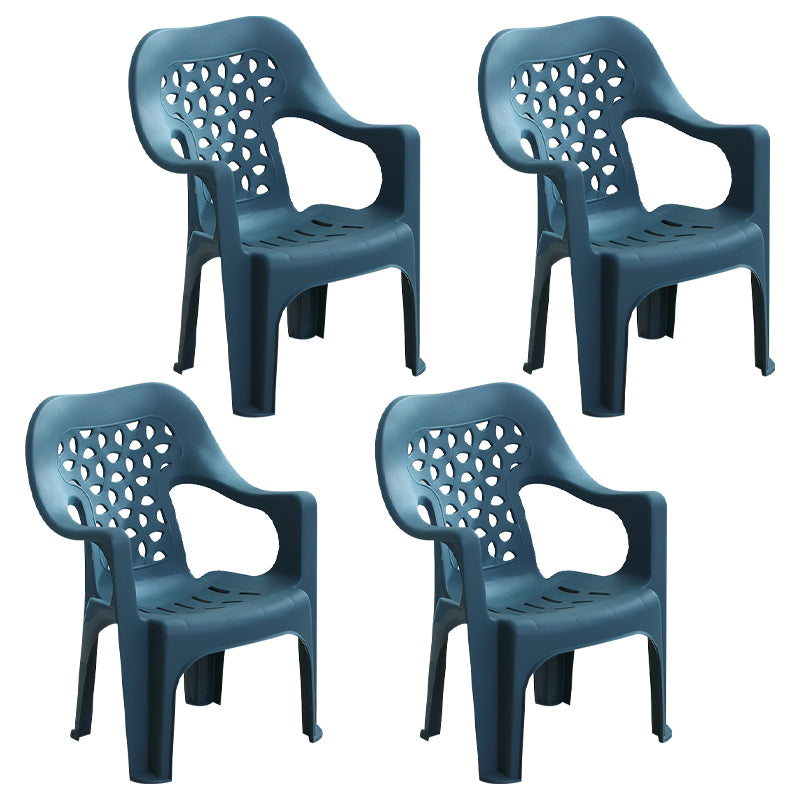 Sillón de comedor interior moderno, sillas de comedor apilables para el hogar de plástico