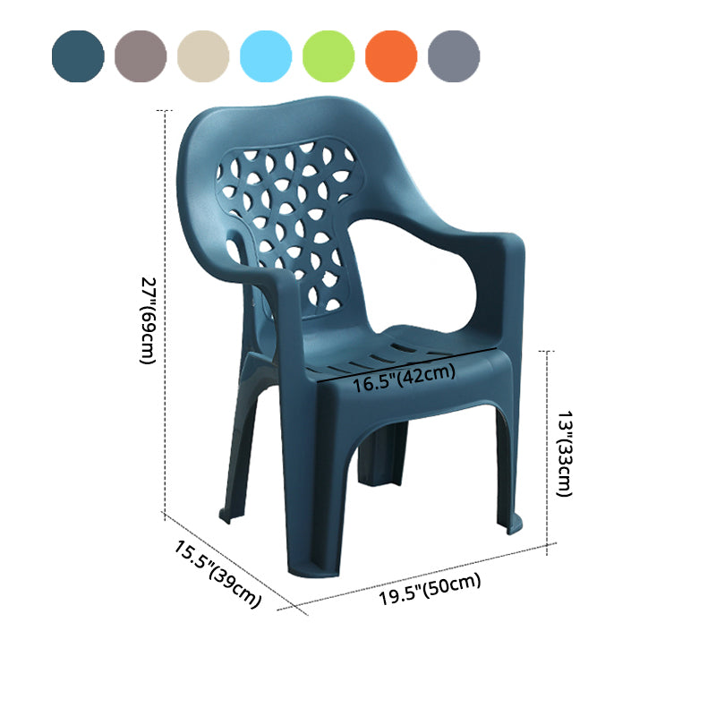 Sillón de comedor interior moderno, sillas de comedor apilables para el hogar de plástico