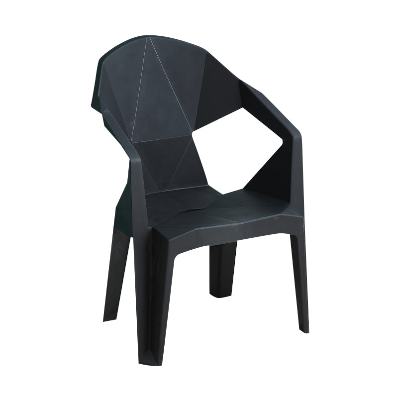 Sillón de comedor interior moderno, sillas de comedor de plástico caseras apilables