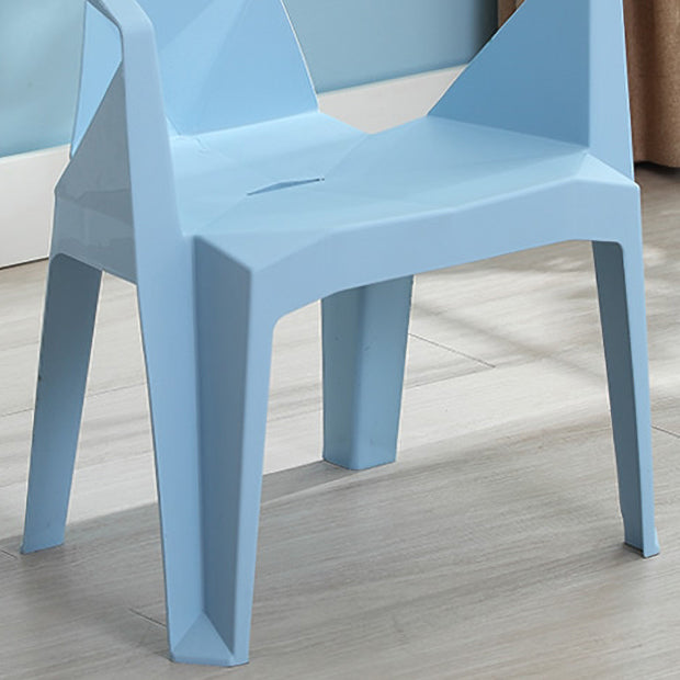 Sillón de comedor interior moderno, sillas de comedor de plástico caseras apilables
