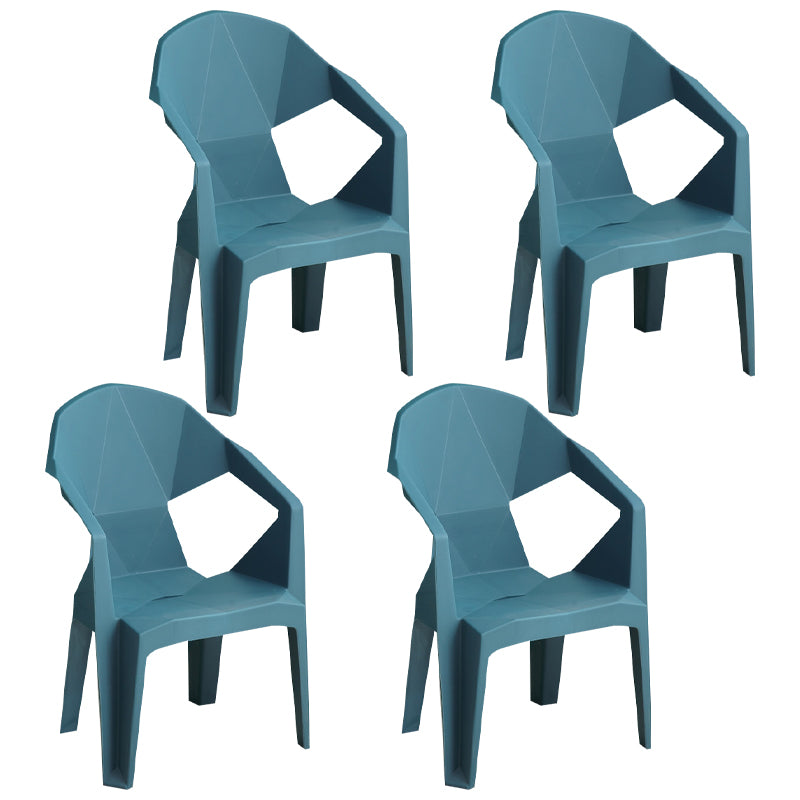 Sillón de comedor interior moderno, sillas de comedor de plástico caseras apilables