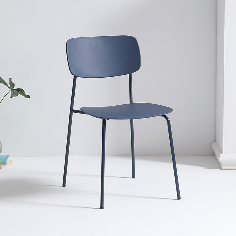 Contemporary Restaurant Open Back Side Chair Matte Finish Plastic Dining Chair