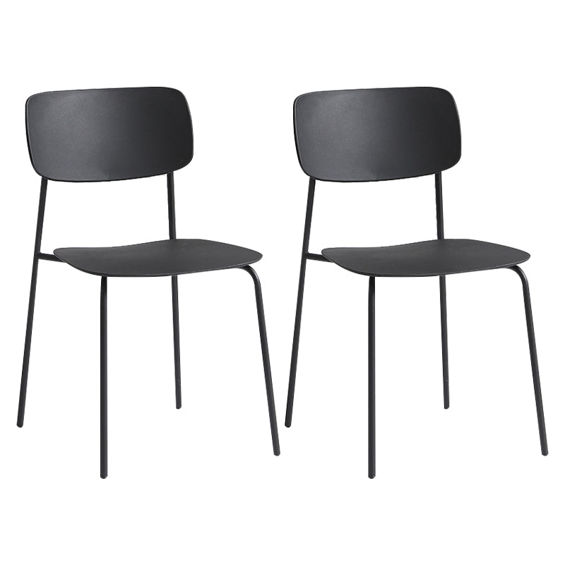 Contemporary Restaurant Open Back Side Chair Matte Finish Plastic Dining Chair