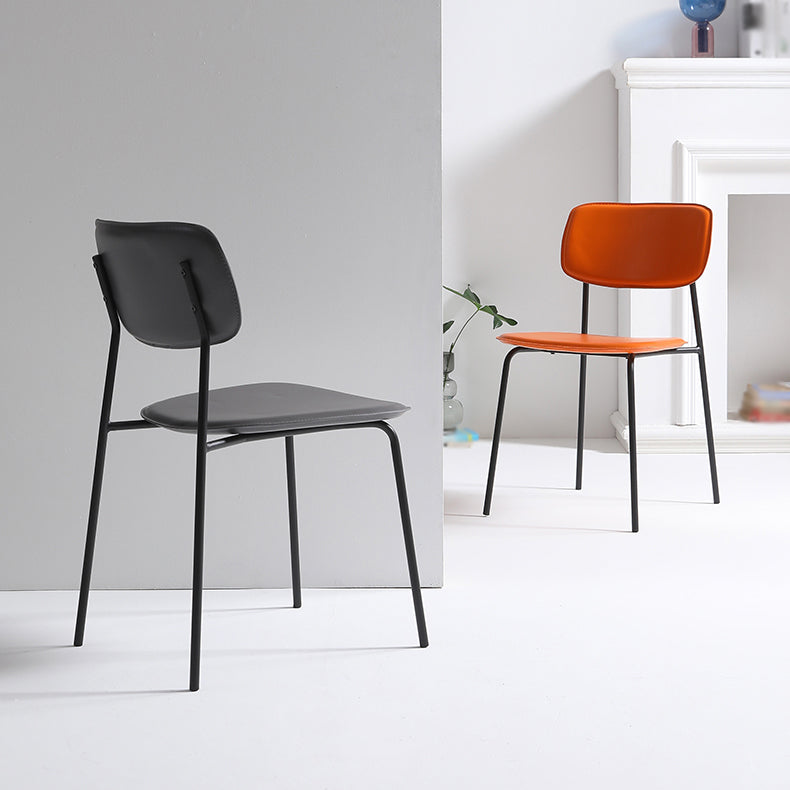 Contemporary Restaurant Open Back Side Chair Matte Finish Plastic Dining Chair