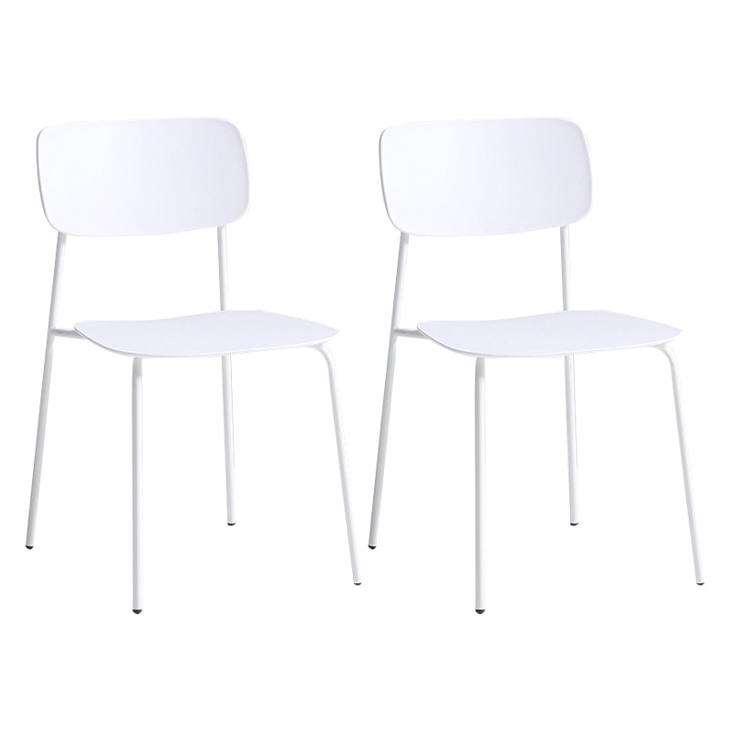 Contemporary Restaurant Open Back Side Chair Matte Finish Plastic Dining Chair