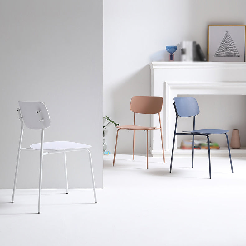 Contemporary Restaurant Open Back Side Chair Matte Finish Plastic Dining Chair