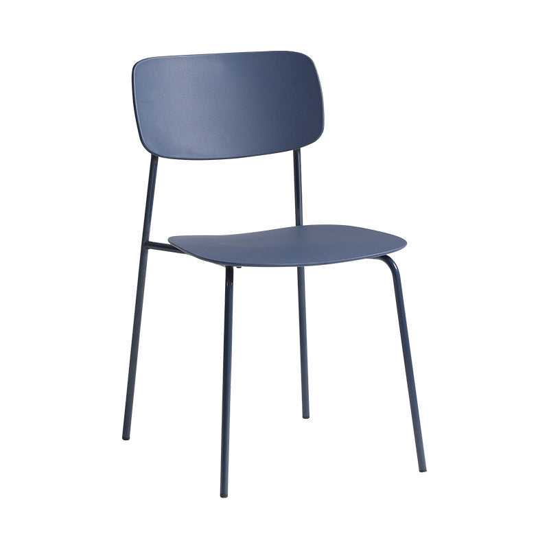 Contemporary Restaurant Open Back Side Chair Matte Finish Plastic Dining Chair