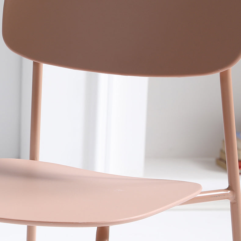 Contemporary Restaurant Open Back Side Chair Matte Finish Plastic Dining Chair