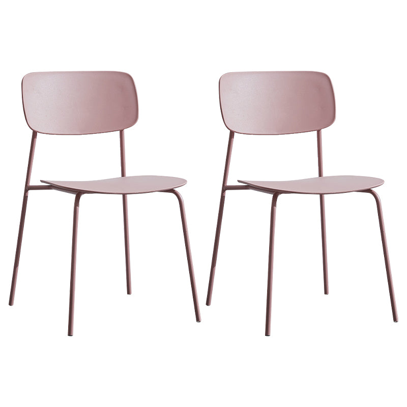 Contemporary Restaurant Open Back Side Chair Matte Finish Plastic Dining Chair