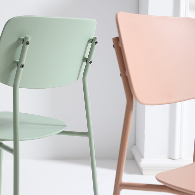 Contemporary Restaurant Open Back Side Chair Matte Finish Plastic Dining Chair