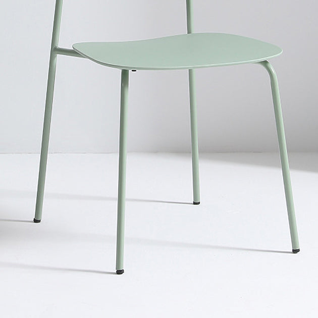 Contemporary Restaurant Open Back Side Chair Matte Finish Plastic Dining Chair