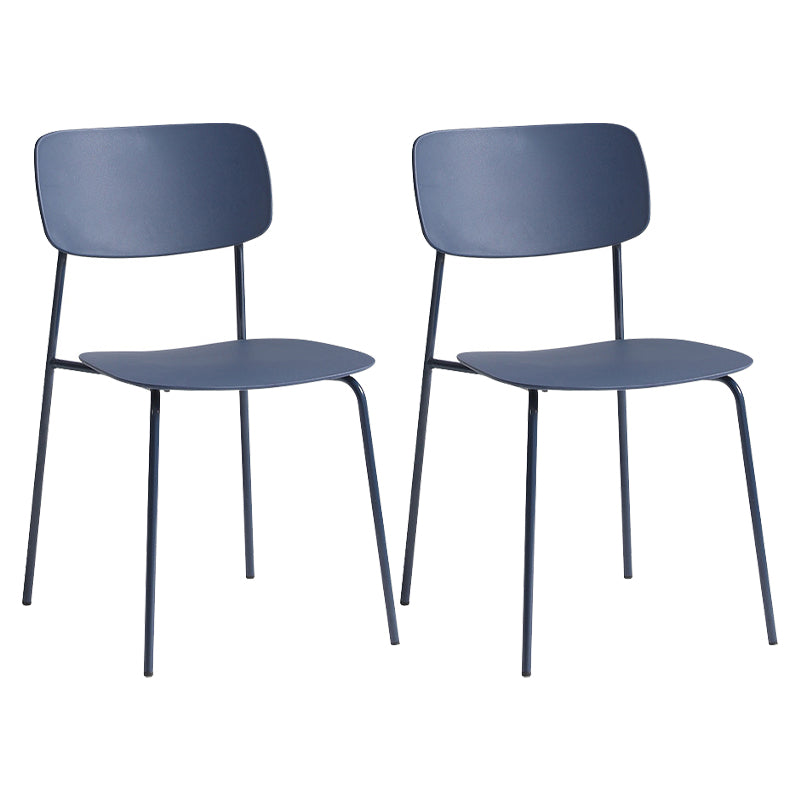 Contemporary Restaurant Open Back Side Chair Matte Finish Plastic Dining Chair