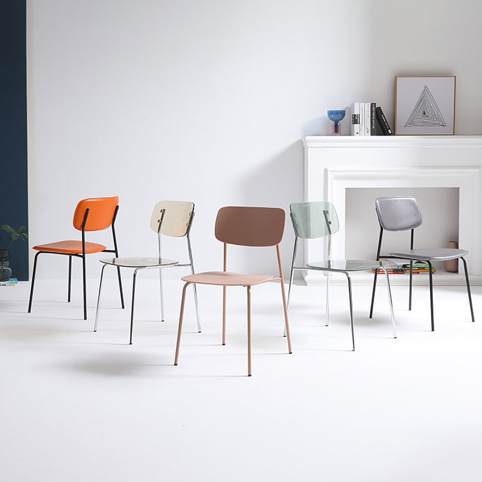 Contemporary Restaurant Open Back Side Chair Matte Finish Plastic Dining Chair