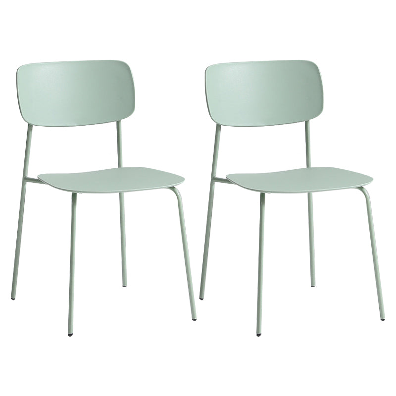 Contemporary Restaurant Open Back Side Chair Matte Finish Plastic Dining Chair