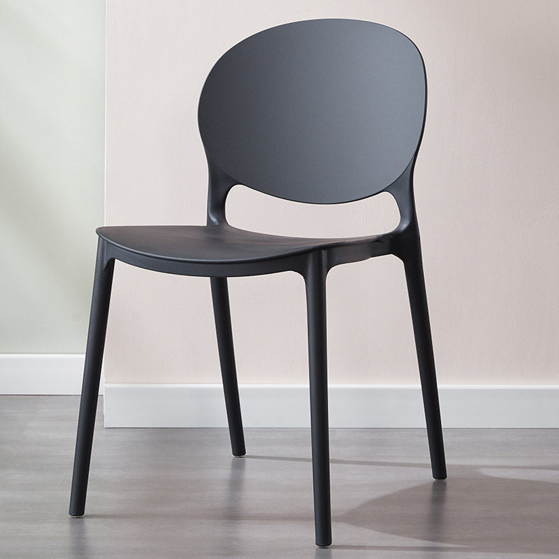Scandinavische keuken Open achterkant Matte afwerking Plastic eetkamerstoel