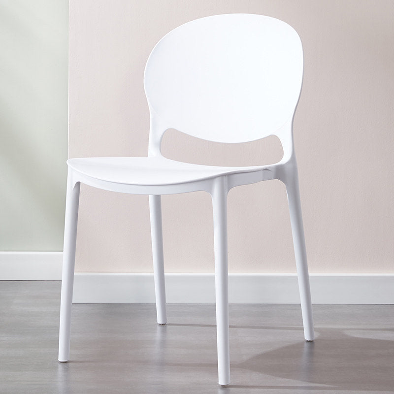 Scandinavische keuken Open achterkant Matte afwerking Plastic eetkamerstoel