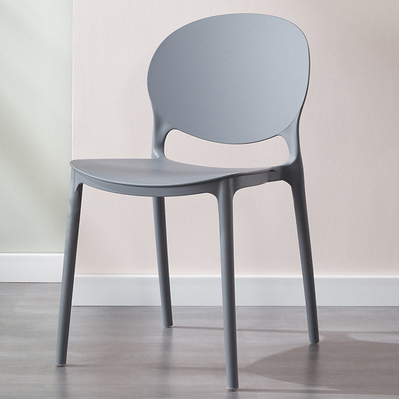 Scandinavische keuken Open achterkant Matte afwerking Plastic eetkamerstoel
