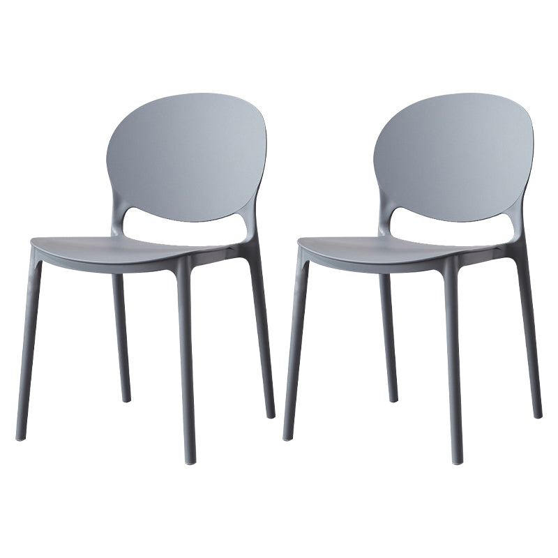Scandinavische keuken Open achterkant Matte afwerking Plastic eetkamerstoel