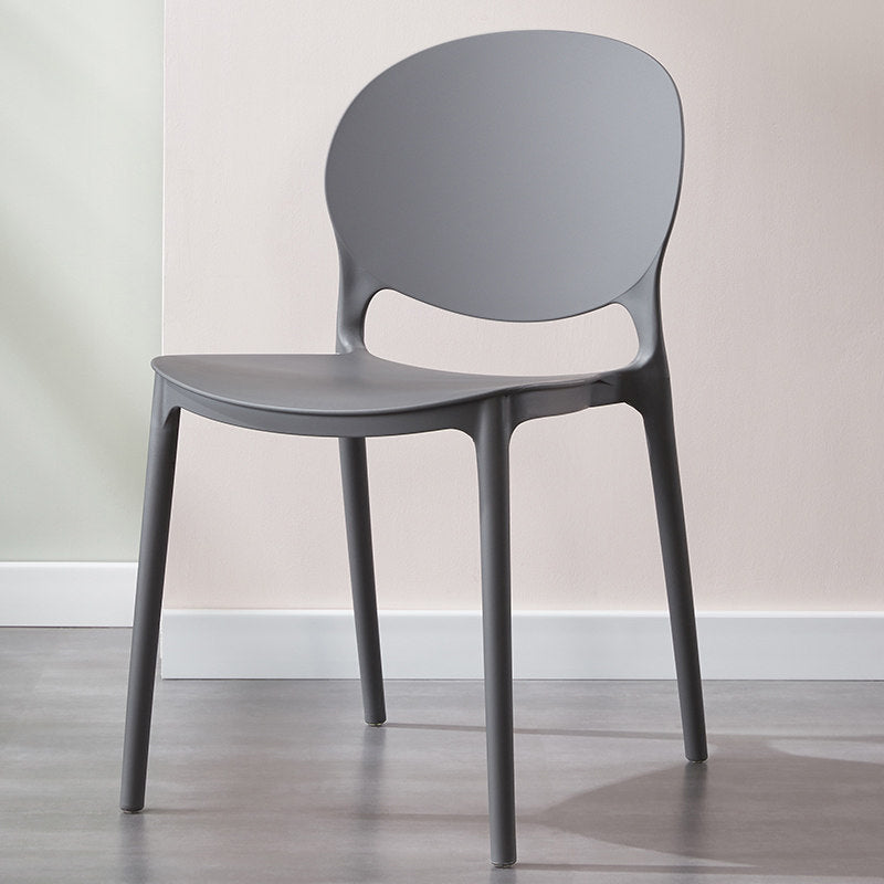 Scandinavische keuken Open achterkant Matte afwerking Plastic eetkamerstoel
