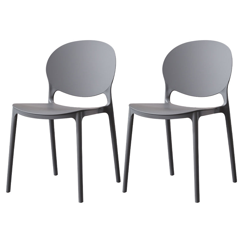 Scandinavische keuken Open achterkant Matte afwerking Plastic eetkamerstoel