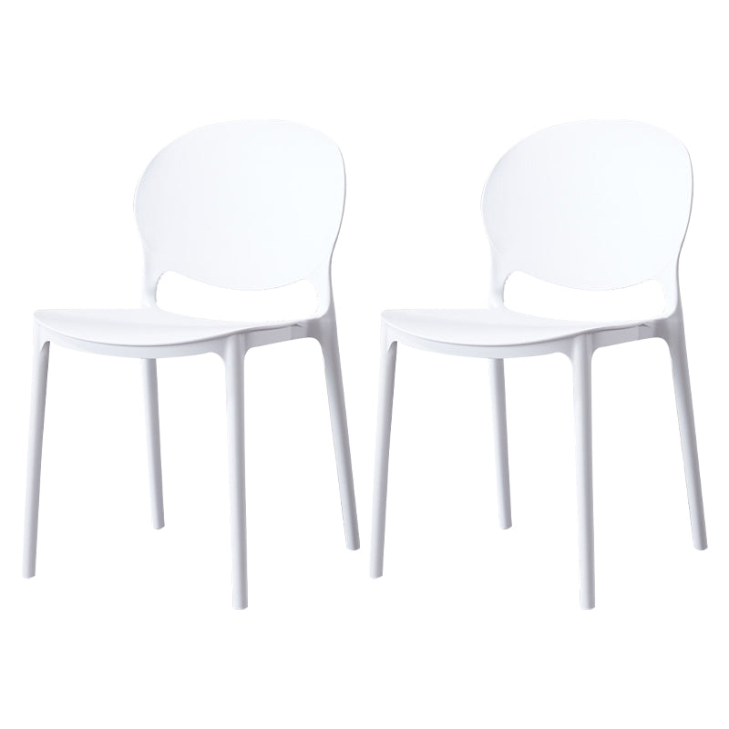 Scandinavische keuken Open achterkant Matte afwerking Plastic eetkamerstoel